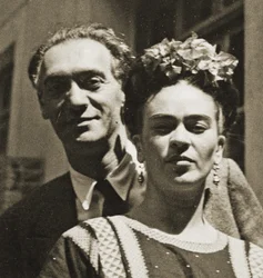 Retrato de Nickolas Muray y Frida Kahlo, Nueva York, hacia 1928